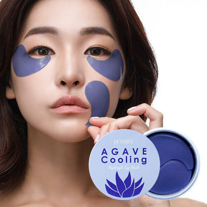 Pachete pentru ochi intens hidratante Petitfee Agave Cooling Hydrogel Eye Patch