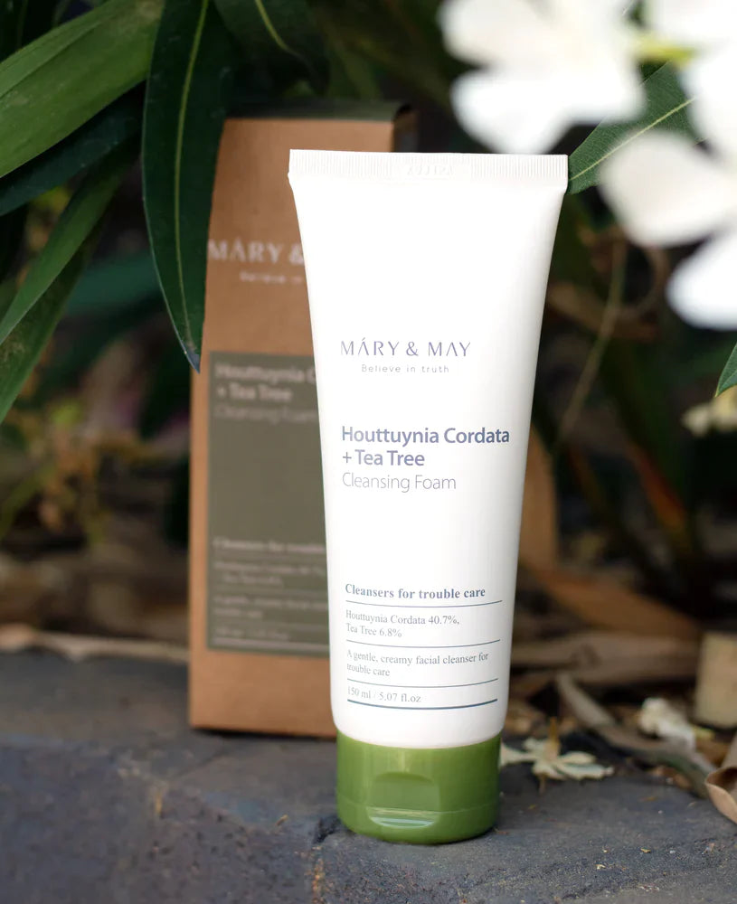 MARY &amp;amp; MAY Arctisztító hab hutiniával és teafával