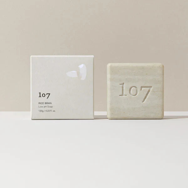 Face and body soap with low pH 107 RICE BRAN Low pH Soap