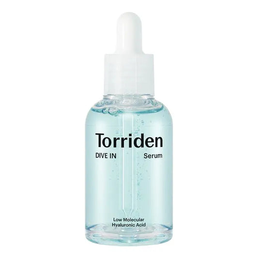 Ser de față cu 5 tipuri de acid hialuronic, panthenol și alantoină Torriden Dive-In Low Molecular Hyaluronic Acid Serum