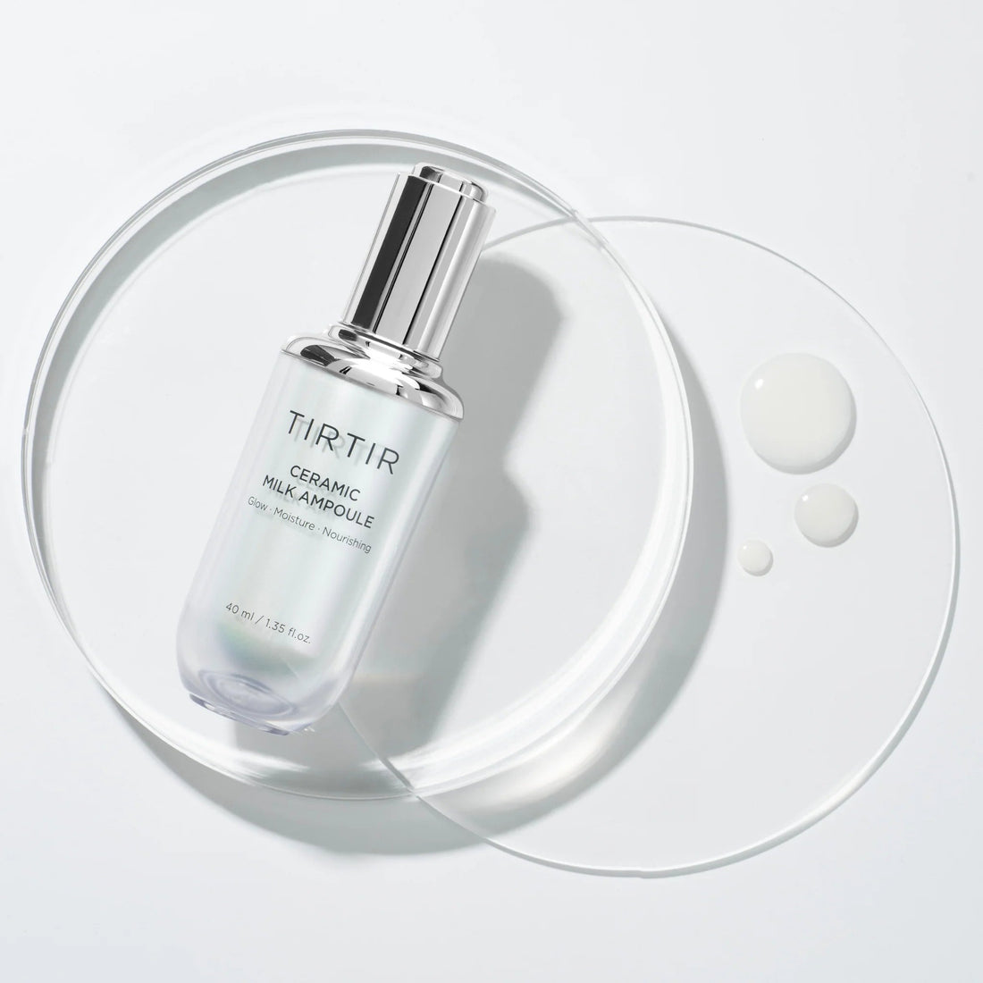 TIRTIR Ceramic Milk Ampoule milky serum texture swatch