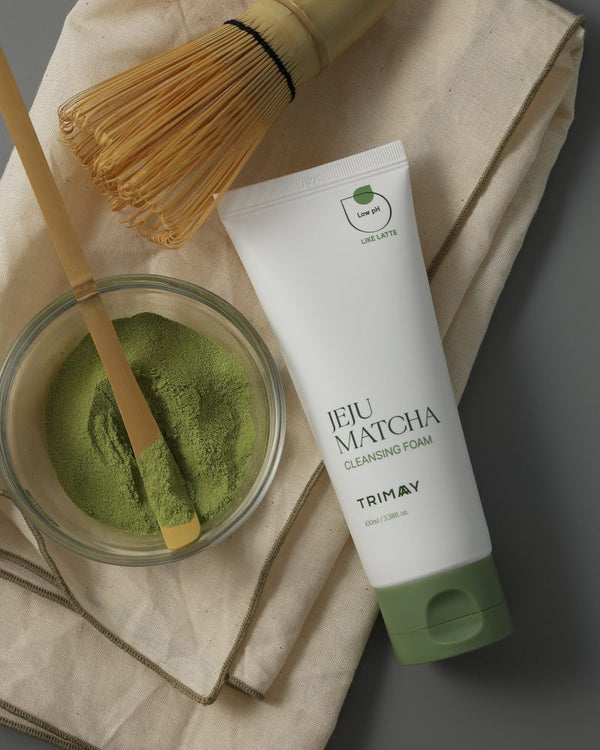 Trimay Jeju Matcha Low pH Cleansing Foam foam texture swatch