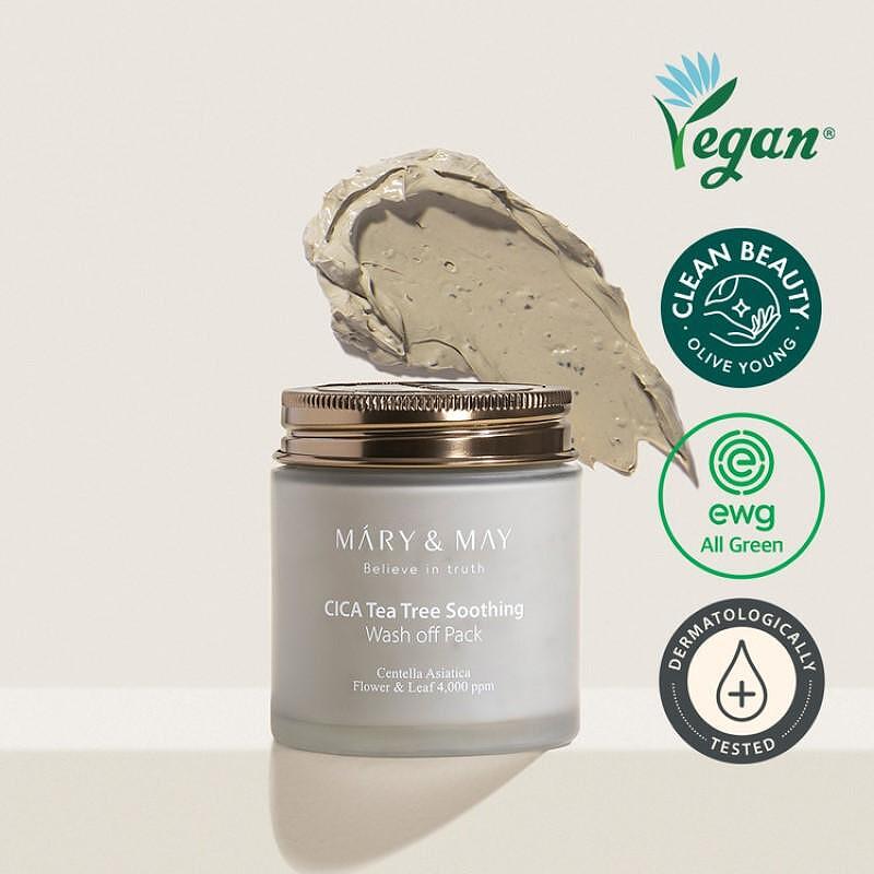 Soothing clay facial mask with centella